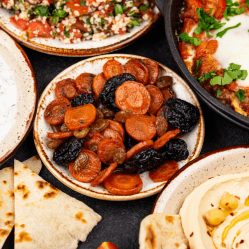 Jewish Food on the table